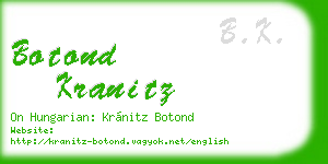 botond kranitz business card