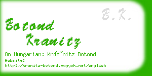 botond kranitz business card